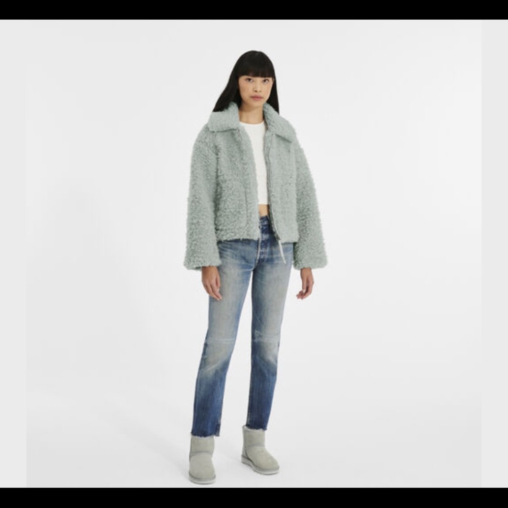 UGG Light Blue green Sherpa Jacket